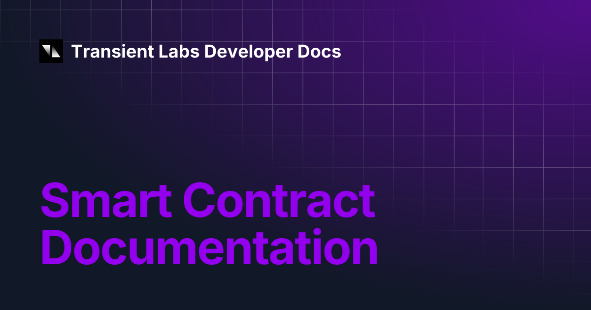 Smart Contract Documentation | Transient Labs Developer Docs